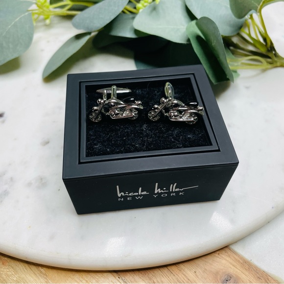 Nicole Miller New York Motorcycle Cuff Links - Picture 1 of 5